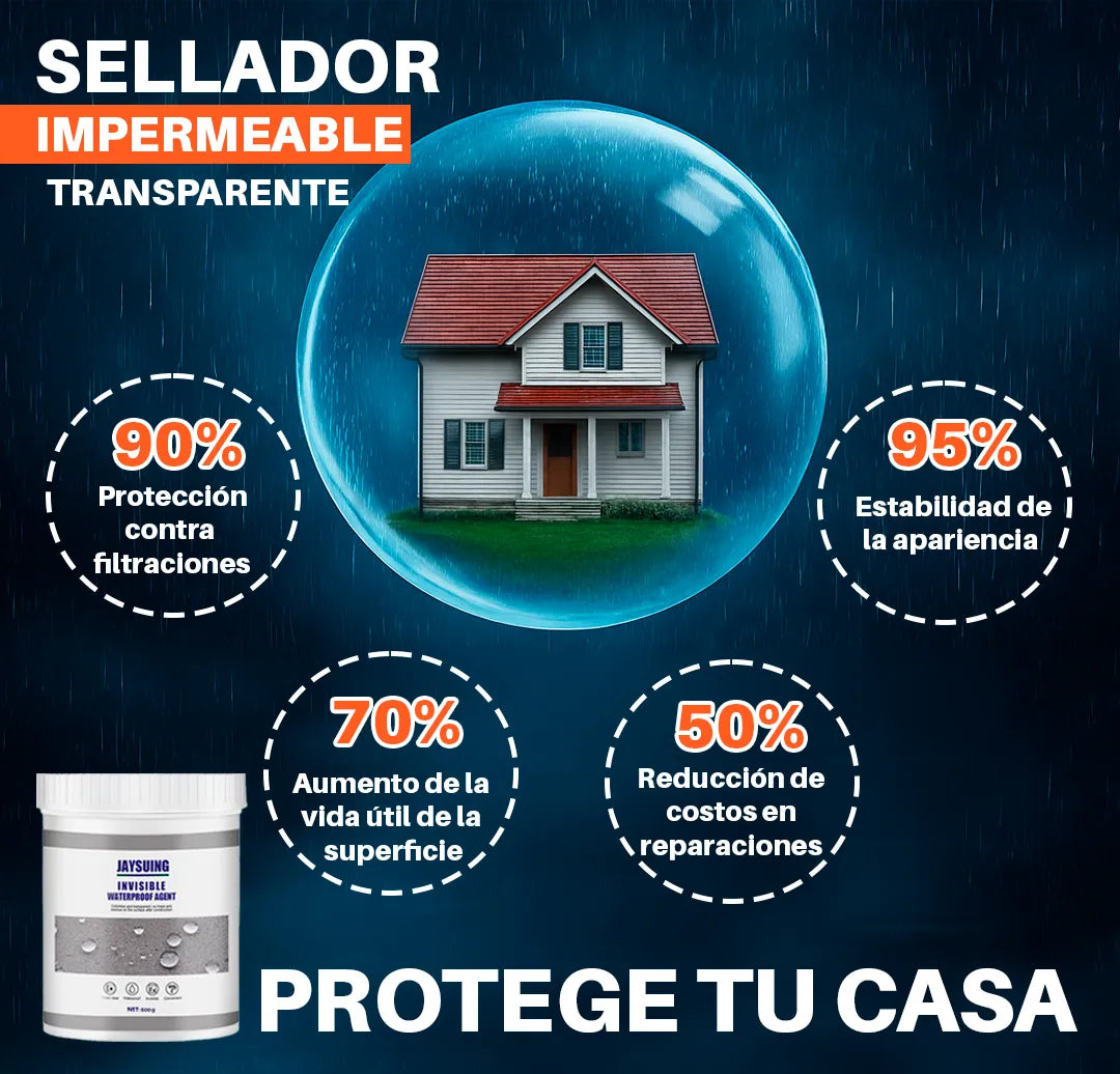 Sellador impermeable transparente